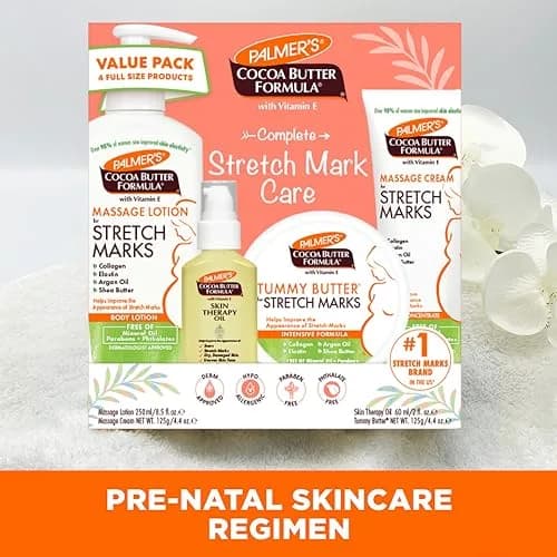 Palmer's Pregnancy Essentials Skin Care Kit, Cocoa Butter Formula (4 Piece) | Reduce Stretch Marks & Scars During Pregnancy thumbnail 2