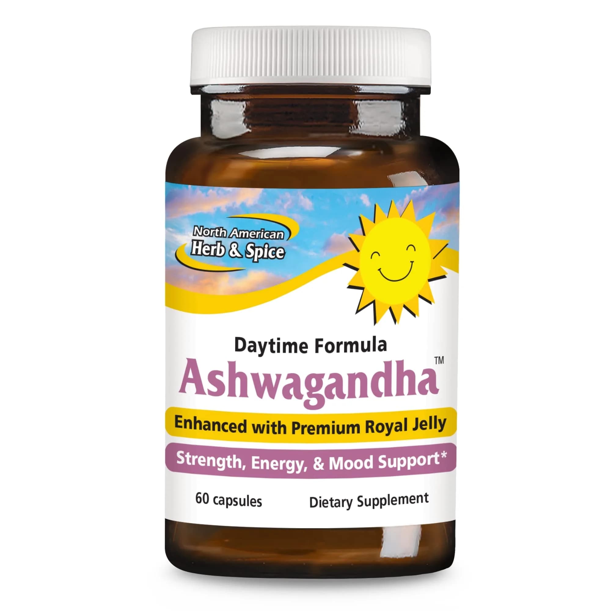 NORTH AMERICAN HERB & SPICE Ashwagandha Capsules 60 | Boost Energy & Hormonal Balance