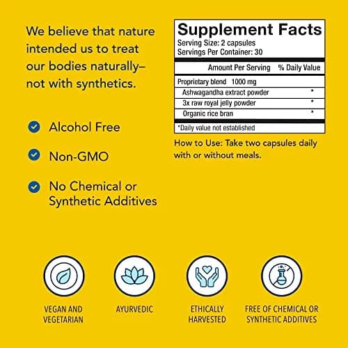 NORTH AMERICAN HERB & SPICE Ashwagandha Capsules 60 | Boost Energy & Hormonal Balance thumbnail 4