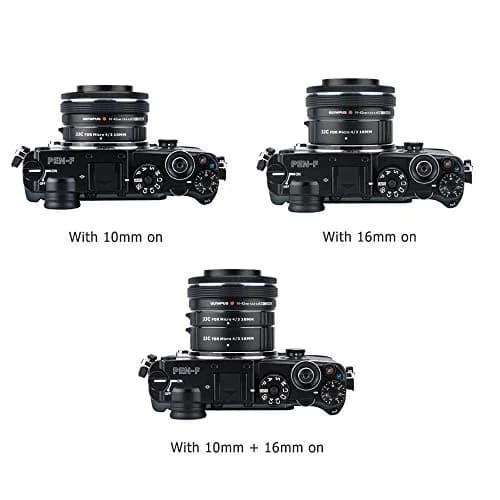 JJC Micro 4/3 Auto Focus Macro Extension Tube Set 10mm & 16mm | For Olympus Panasonic Cameras thumbnail 4