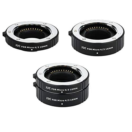 JJC Micro 4/3 Auto Focus Macro Extension Tube Set 10mm & 16mm | For Olympus Panasonic Cameras thumbnail 1