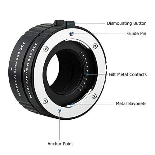 JJC Micro 4/3 Auto Focus Macro Extension Tube Set 10mm & 16mm | For Olympus Panasonic Cameras thumbnail 3