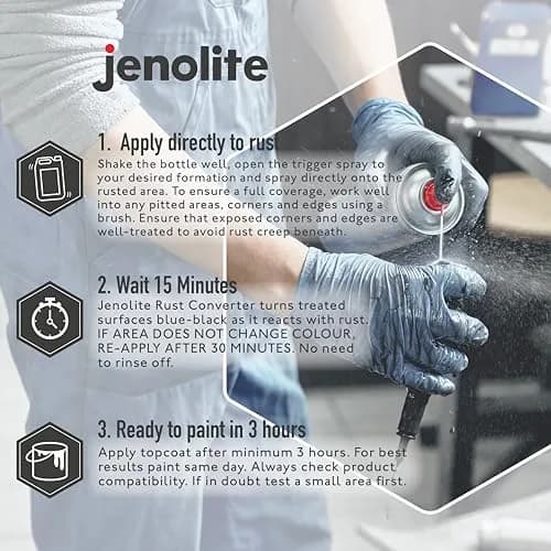 JENOLITE Rust Converter Liquid 1.32 gal | Fast-Acting Water-Based Rust Neutralizer thumbnail 3
