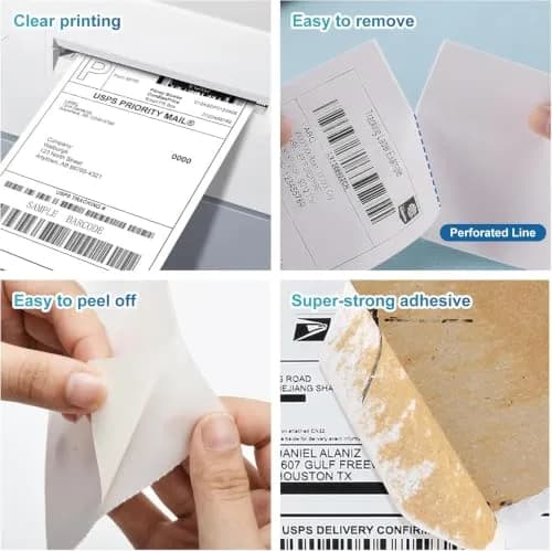 9527 Product 4"x6" Direct Thermal Shipping Labels, 1500 Labels (6 Rolls, 250/Roll) | Compatible with Zebra & Eltron Printers thumbnail 6