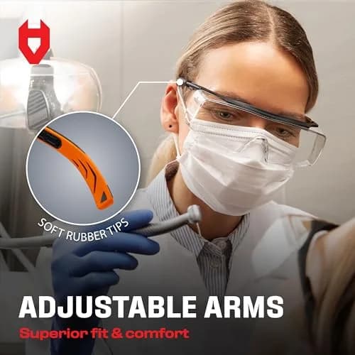 NoCry Safety Glasses Over Eyeglasses with UV Protection & Side Shields | ANSI Z87 Certified (110c) thumbnail 6
