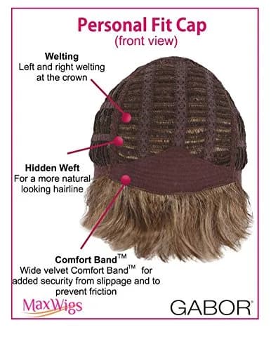hairuwear Eva Gabor Acclaim Short Layered Comfort Cap Wig, Chocolate Copper Mist | Lightweight, Natural Fit (70-120c) thumbnail 2