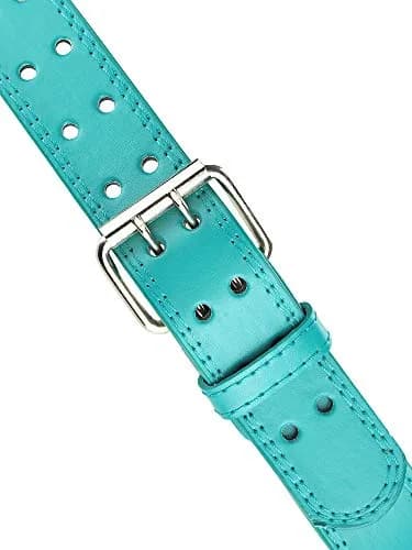 Eurosport Women's Thick Wide Leather Belt - BN9041 - Turquoise - Small | Adjustable 38mm Width, Faux Leather, Double Prong thumbnail 3