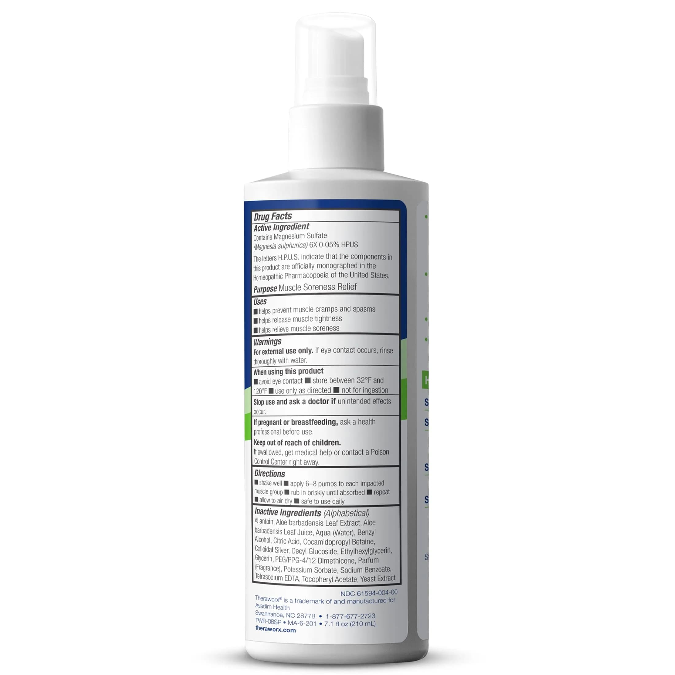Theraworx Relief Muscle Cramp Spray 210ml (7.1 Fl Oz) | Clinically Trusted for Fast-Acting Relief - view 5