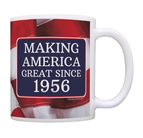 ThisWear Making America Great Since 1956 Flag 11oz Coffee Mug | Classic Ceramic Design, Microwave & Dishwasher Safe thumbnail 1