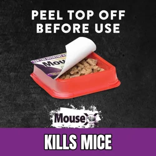 MouseX Ready-to-Use Pre-Measured 3 oz Bait Trays | Humane Mouse Killer Pellets, 2-Pack, Non-Toxic, Safe for Indoors & Outdoors thumbnail 9