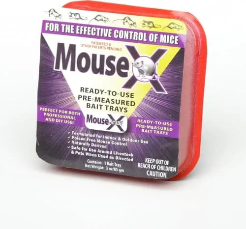 MouseX Ready-to-Use Pre-Measured 3 oz Bait Trays | Humane Mouse Killer Pellets, 2-Pack, Non-Toxic, Safe for Indoors & Outdoors thumbnail 2