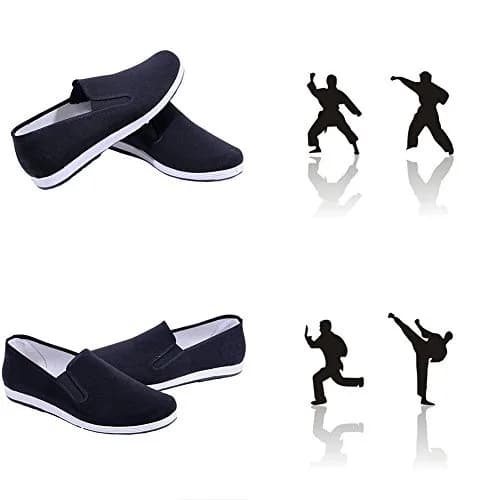 APIKA Traditional Old Beijing Shoes Kung Fu Tai Chi Shoes Rubber Sole Black | Unisex Chinese Culture thumbnail 6