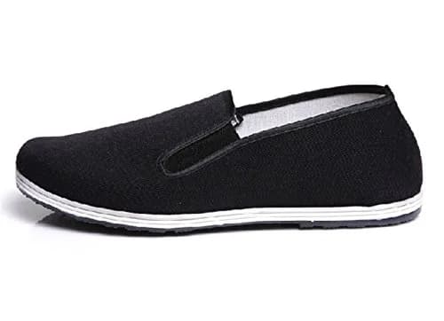 APIKA Traditional Old Beijing Shoes Kung Fu Tai Chi Shoes Rubber Sole Black | Unisex Chinese Culture thumbnail 2