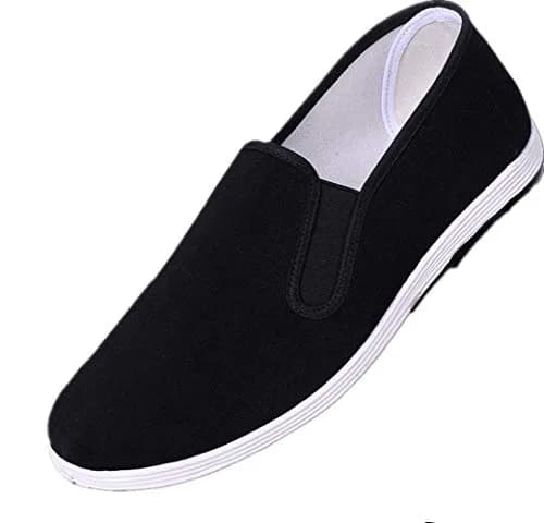 APIKA Traditional Old Beijing Shoes Kung Fu Tai Chi Shoes Rubber Sole Black | Unisex Chinese Culture thumbnail 5