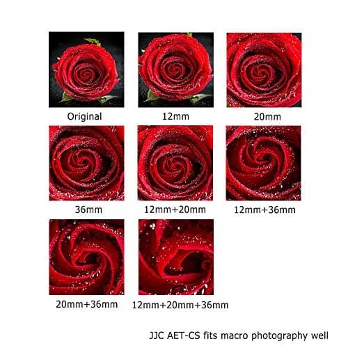 JJC Auto Focus Macro Extension Tube Set for Canon EF/EF-S Mount Cameras & Lenses (12mm, 20mm, 36mm Tubes) | For Macro Photography thumbnail 5