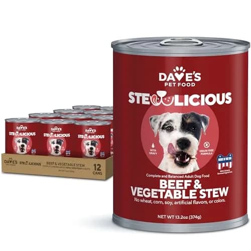 Dave's Pet Food Grain Free Wet Dog Food, Beef & Vegetable, 13.2 oz | High Protein, Grain-Free Nutrition thumbnail 1