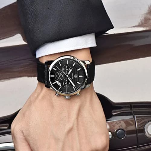 BY BENYAR Men's Analog Quartz Chronograph Watch 44mm (1.73 inch) | Water Resistant with Luminous Dial thumbnail 6