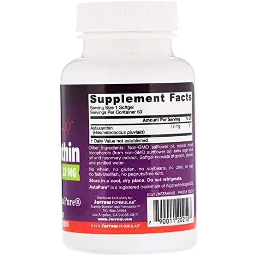 Jarrow Formulas Astaxanthin 12 mg Softgels (60 Count, 2.27 kg) | Antioxidant Support for Immune and Eye Health thumbnail 2