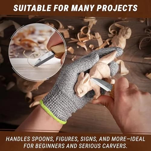 BeaverCraft Whittling Knife C2 6.5" (16.5cm) | Carbon Steel Detail Carving Tool for Beginners thumbnail 4