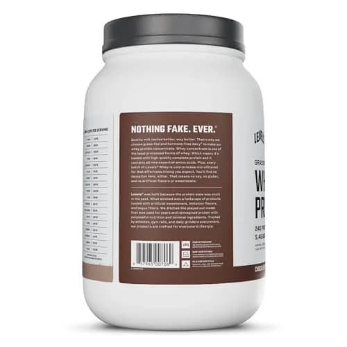 Levels Nutrition Chocolate Mocha Whey Protein Powder 907g (2lb) | Grass-Fed Dairy, 24g Protein Per Scoop thumbnail 9