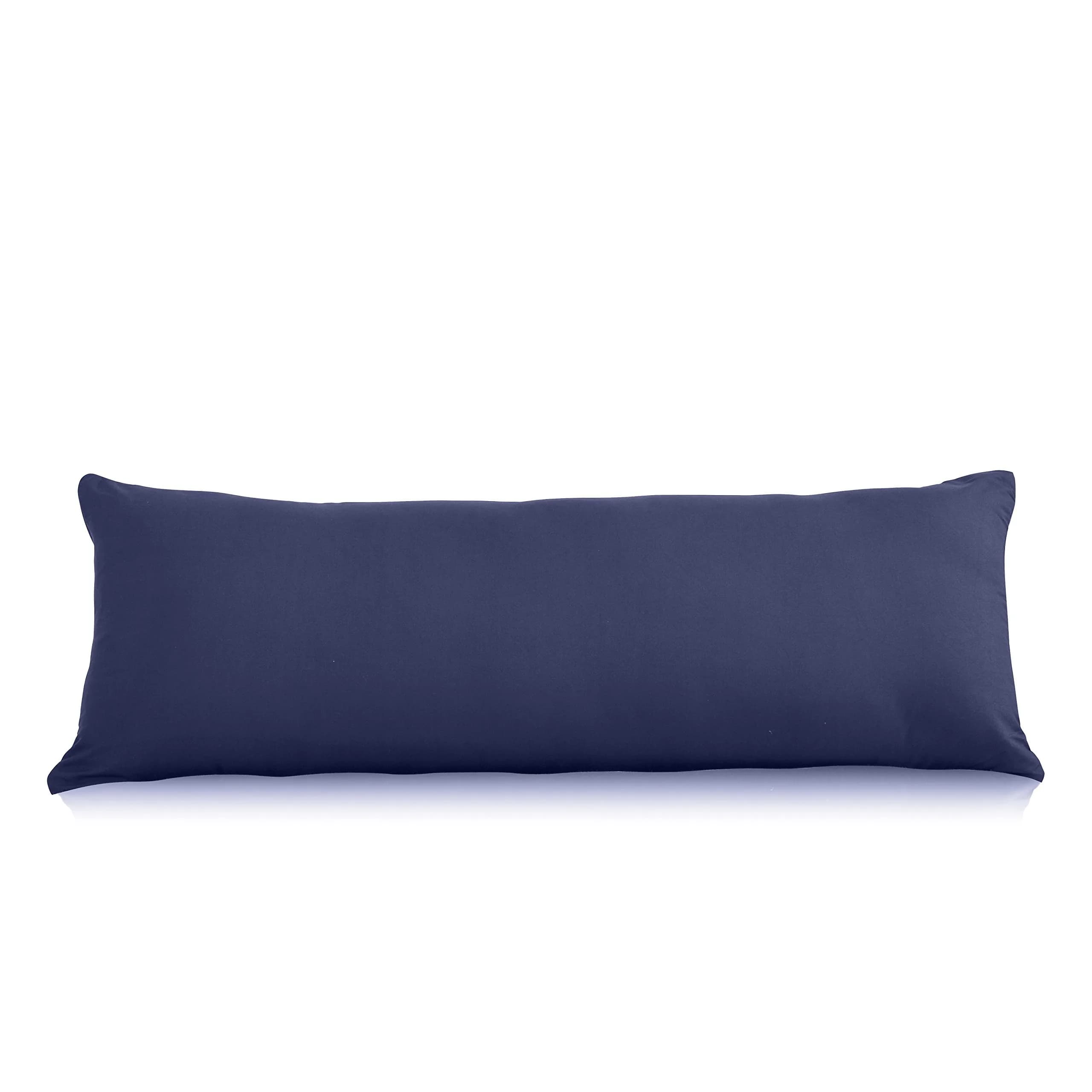 EVOLIVE Microfiber Body Pillow Cover 21"x54" Navy | Ultra Soft & Breathable