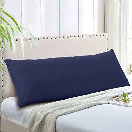 EVOLIVE Microfiber Body Pillow Cover 21"x54" Navy | Ultra Soft & Breathable thumbnail 7