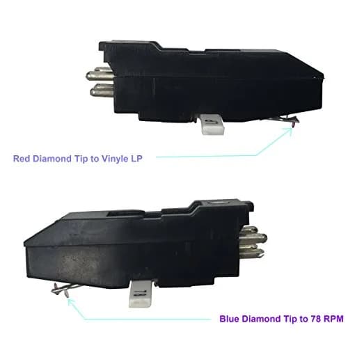 banpa Turntable Cartridge Replacement BP2ATC | Dual-Side Red & Blue Diamond Tips for Vinyl LP & 78 RPM Record Player thumbnail 3