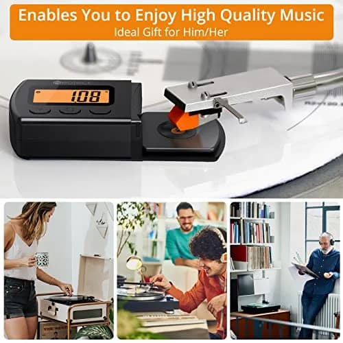 Neoteck Digital Turntable Stylus Force Gauge 0.01g/5.00g with Orange LCD | Essential Tool for Vinyl Enthusiasts thumbnail 5