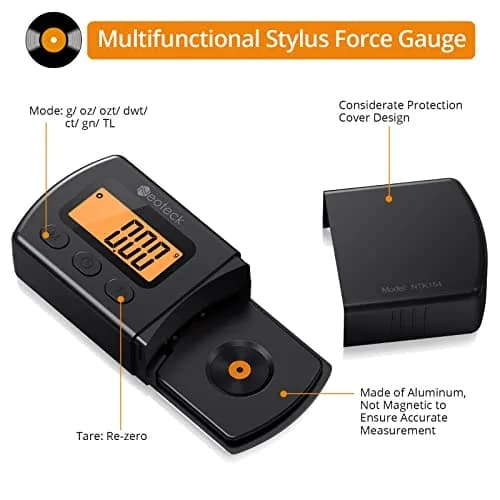 Neoteck Digital Turntable Stylus Force Gauge 0.01g/5.00g with Orange LCD | Essential Tool for Vinyl Enthusiasts thumbnail 6