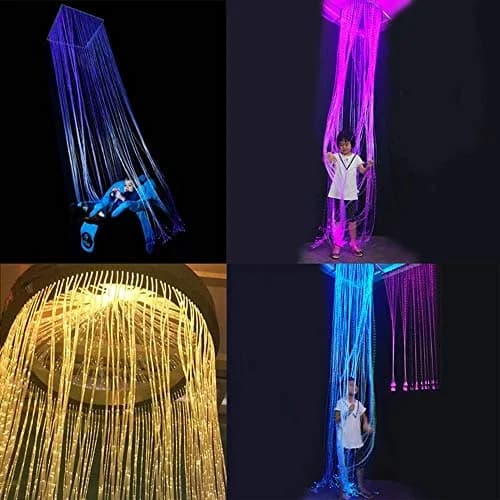 AMKI 16W Bluetooth Fiber Optic Curtain Light Kit 3m (9.8ft) 300pcs | RGBW Waterfall Effect Music Mode App/Remote Control thumbnail 8