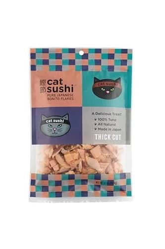 Cat Sushi Bonito Flakes Thick Cut 0.7 oz | Pure Japanese Tuna Treat for Cats thumbnail 1