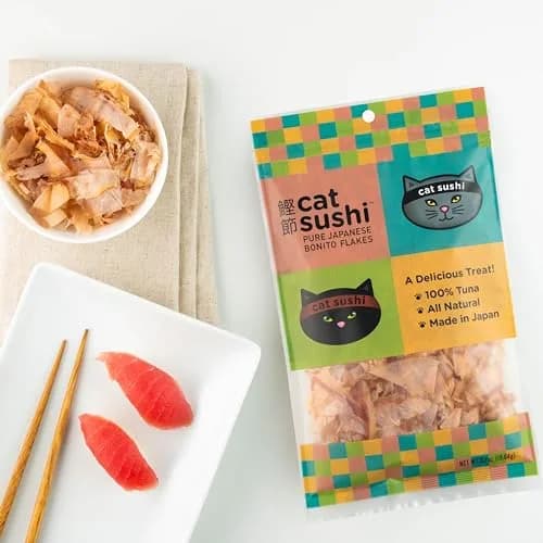 Cat Sushi Bonito Flakes Thick Cut 0.7 oz | Pure Japanese Tuna Treat for Cats thumbnail 2