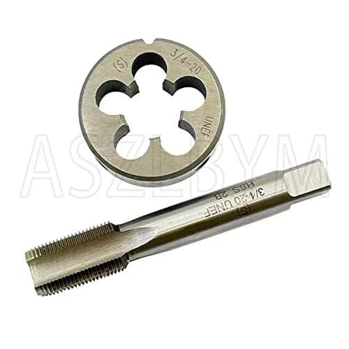 ASZLBYM 3/4-20 HSS Tap And Die Set | UNEF Machine Thread, Round Die, Right Hand, 3/4"-20 Thread (0.811 Fl Oz) thumbnail 4