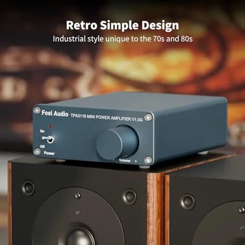 Fosi Audio V1.0G 2 Channel Class D Mini Stereo Amplifier 50W x 2 | Efficient Home & Professional Audio thumbnail 3