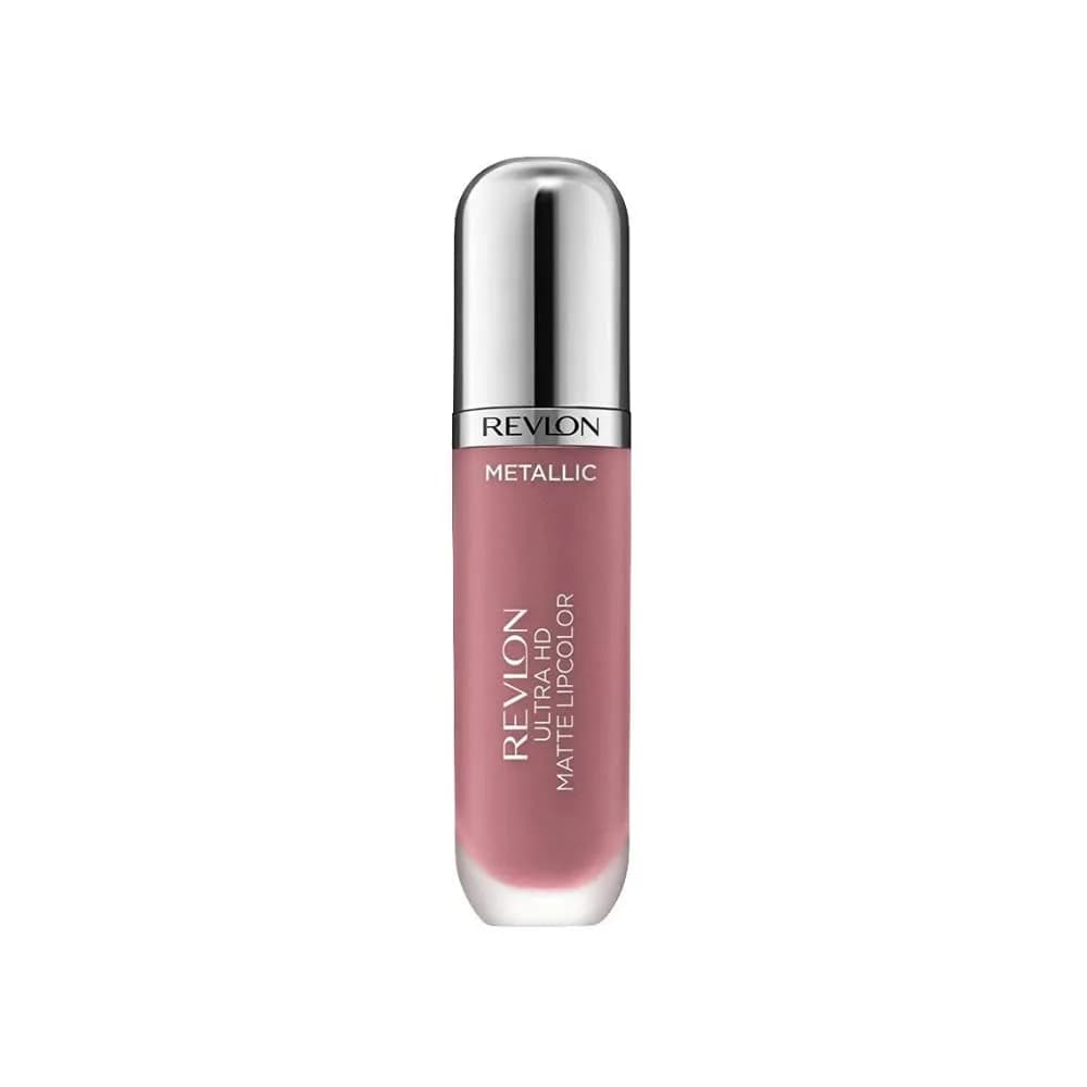 REVLON Ultra HD Metallic Matte Liquid Lipcolor, Glam, 0.2 Fl Oz (5.9 ml) | Velvety Matte Color - main product image