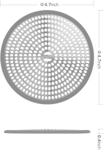 LEKEYE Shower Hair Catcher Drain Protector Strainer Steel & Silicone 2 Pack | Fits Standard Drains thumbnail 4
