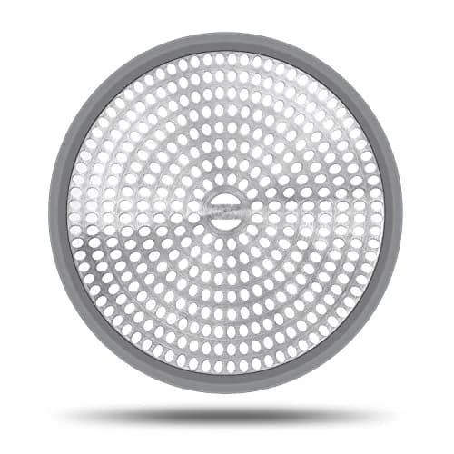 LEKEYE Shower Hair Catcher Drain Protector Strainer Steel & Silicone 2 Pack | Fits Standard Drains thumbnail 2