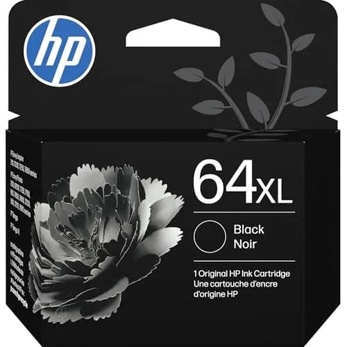 HP 64XL Black High-Yield Ink Cartridge | 600 Pages (Approx.) | Fade-Resistant Documents - main product image