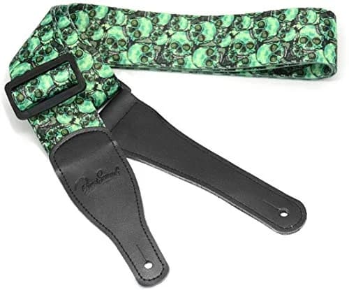 BestSounds Skull Guitar Strap & Genuine Leather Ends | Adjustable 2" Wide, Suitable for Bass, Electric & Acoustic Guitars thumbnail 6
