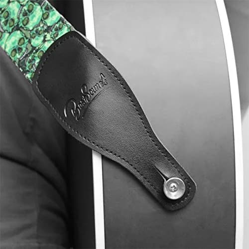BestSounds Skull Guitar Strap & Genuine Leather Ends | Adjustable 2" Wide, Suitable for Bass, Electric & Acoustic Guitars thumbnail 9
