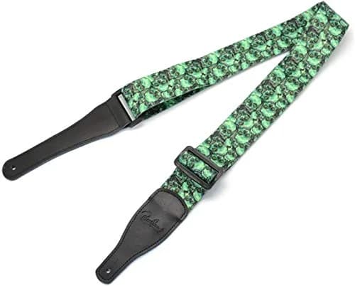 BestSounds Skull Guitar Strap & Genuine Leather Ends | Adjustable 2" Wide, Suitable for Bass, Electric & Acoustic Guitars thumbnail 4