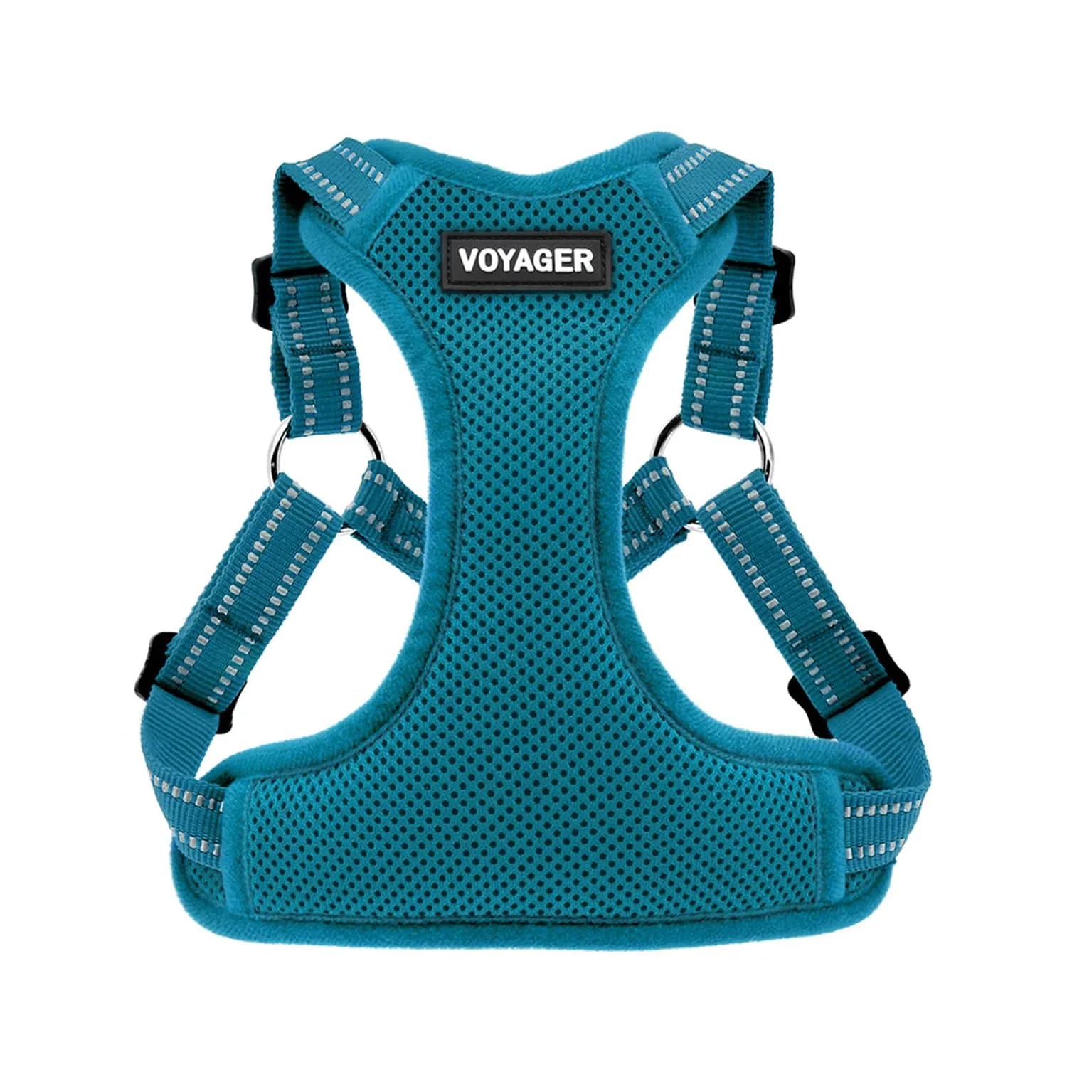 Best Pet Supplies Voyager Step-in Flex Dog Harness - Turquoise, Medium | Adjustable, Breathable & Reflective — Harness (Turquoise)