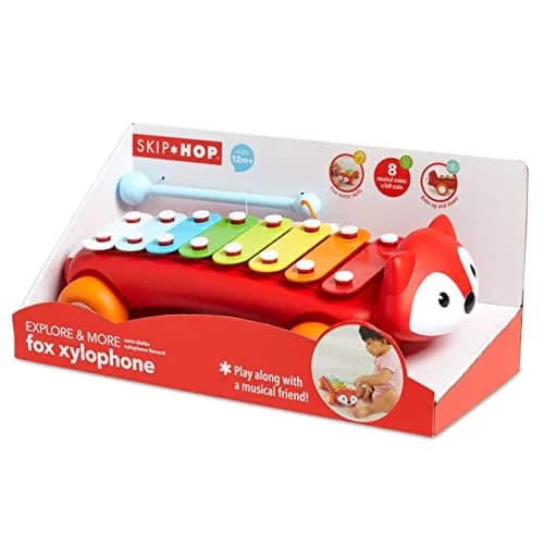 Skip Hop Xylophone Baby Toy, Explore & More, Fox | 8-Color Keys, Develops Fine Motor Skills thumbnail 8