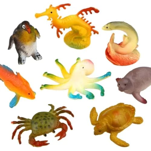 Funcorn Toys 52 Pack Ocean Animal Toys Assorted Mini Sea Creature Figures | Realistic 2 Inch Sea Animals for Kids 3+ thumbnail 4