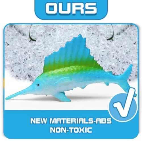 Funcorn Toys 52 Pack Ocean Animal Toys Assorted Mini Sea Creature Figures | Realistic 2 Inch Sea Animals for Kids 3+ thumbnail 3