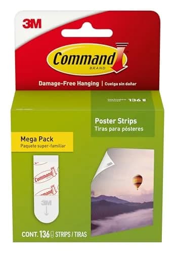 Command Poster Strips, 136 Strips | Damage-Free Wall Hanging for Posters & Signs thumbnail 1