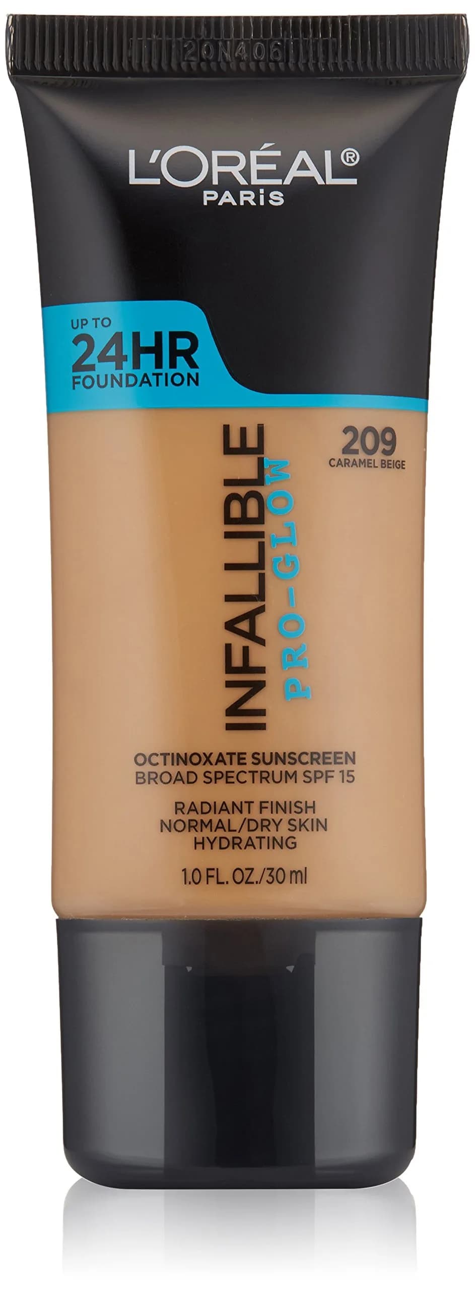 L'Oréal Paris Infallible Pro-Glow Foundation - Caramel Beige, 1 fl oz - main product image