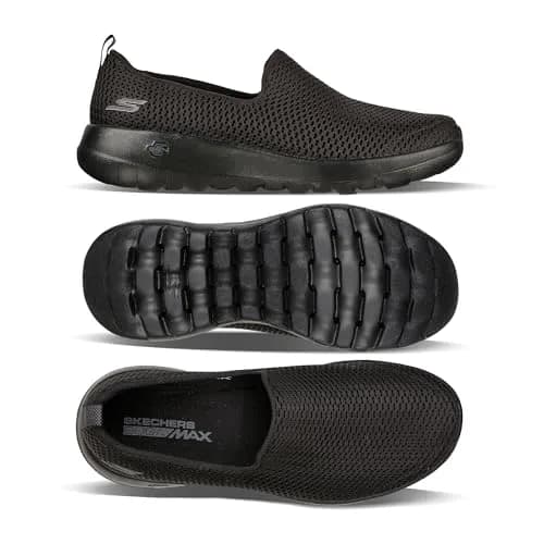 Skechers Women's Go Walk Joy Sneaker, Black, 10 Wide | All-Day Casual Comfort thumbnail 8