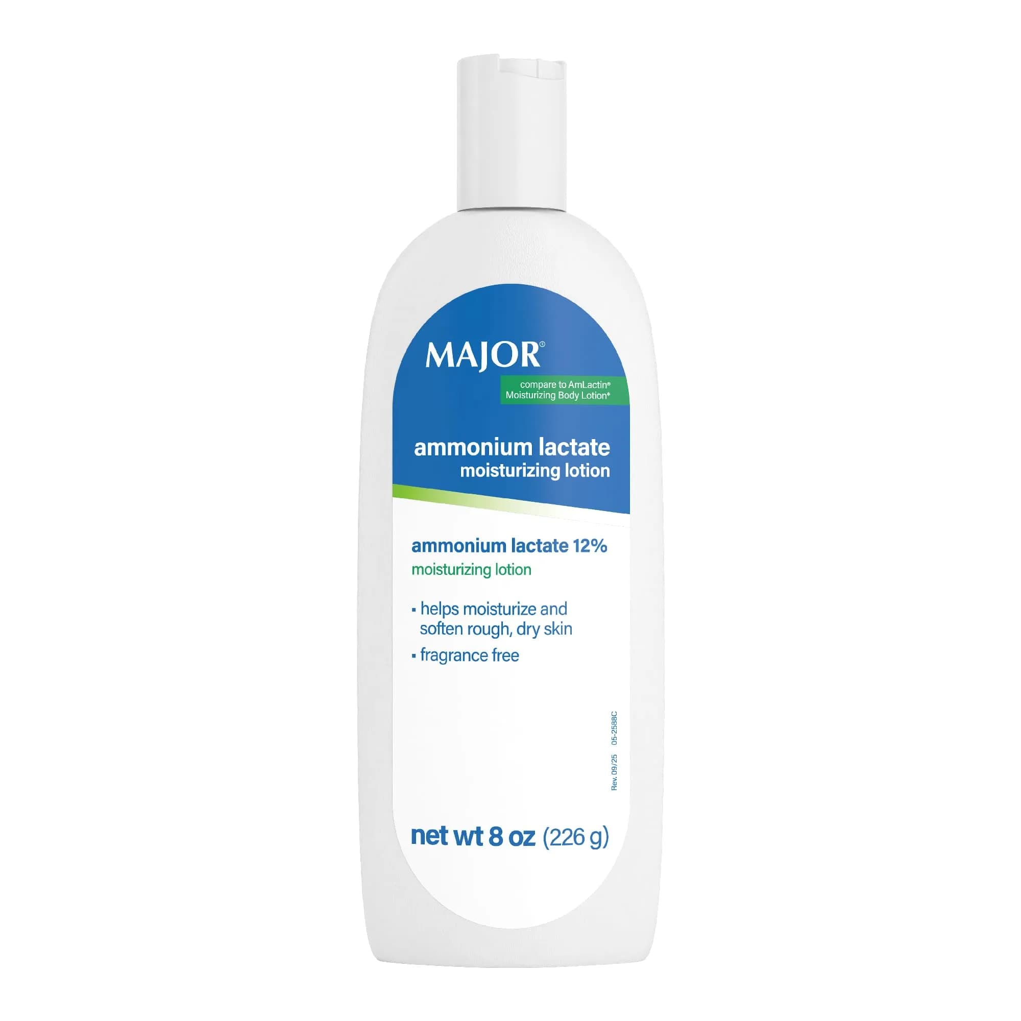 MAJOR Ammonium Lactate 12% Moisturizing Lotion 237ml (8 Fl Oz) | Fragrance-Free Hydration for Rough, Dry Skin — 8 Fl Oz