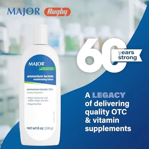 MAJOR Ammonium Lactate 12% Moisturizing Lotion 237ml (8 Fl Oz) | Fragrance-Free Hydration for Rough, Dry Skin thumbnail 2